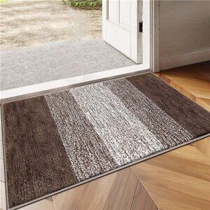 Indoor Doormat, Non Slip Absorbent Mud Trapper Mats (24"x36", Coffee)